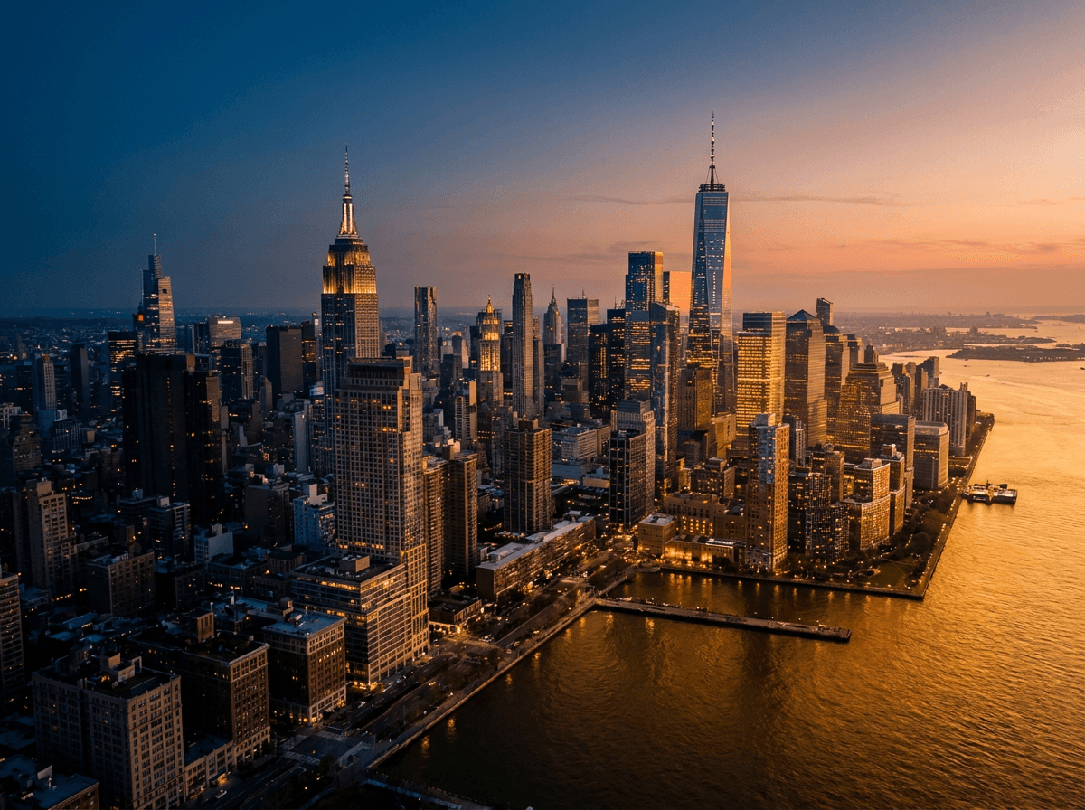 Luxury travel aerial view